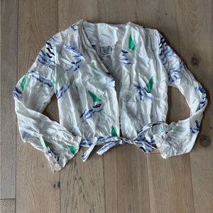 THIERRY COLSON Silk Top White Small